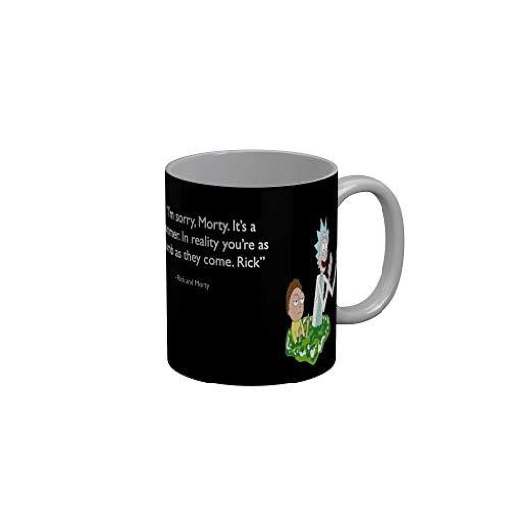Funkydecors Rick And Morty Cartoon Ceramic Mug 350 Ml Multicolor Mugs
