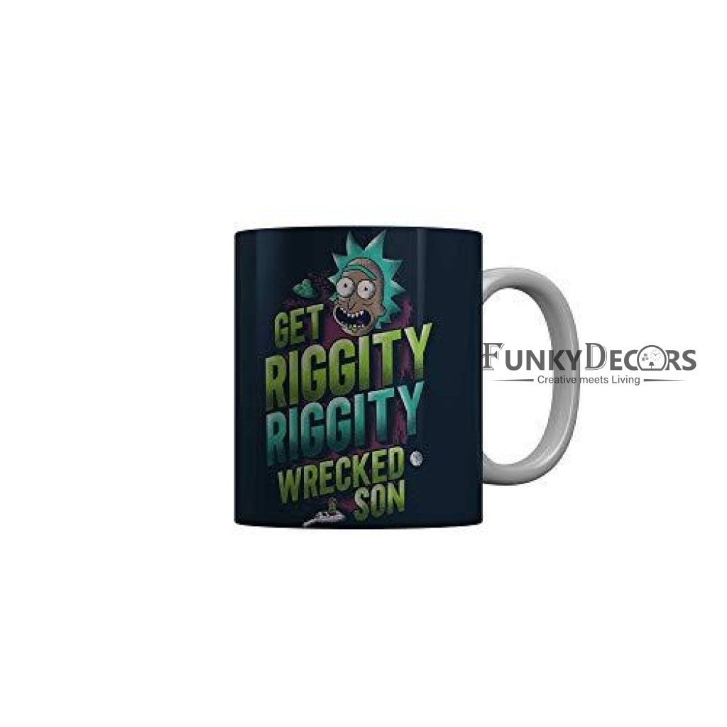 Funkydecors Rick And Morty Cartoon Ceramic Mug 350 Ml Multicolor Mugs