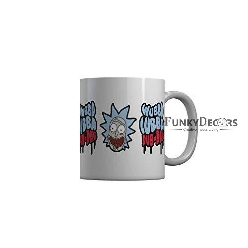 Funkydecors Rick And Morty Cartoon Ceramic Mug 350 Ml Multicolor Mugs