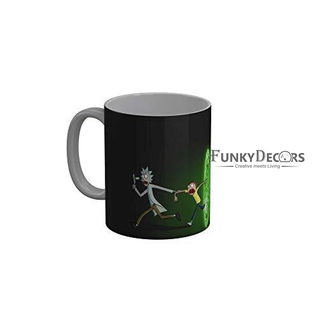 Funkydecors Rick And Morty Cartoon Ceramic Mug 350 Ml Multicolor Mugs