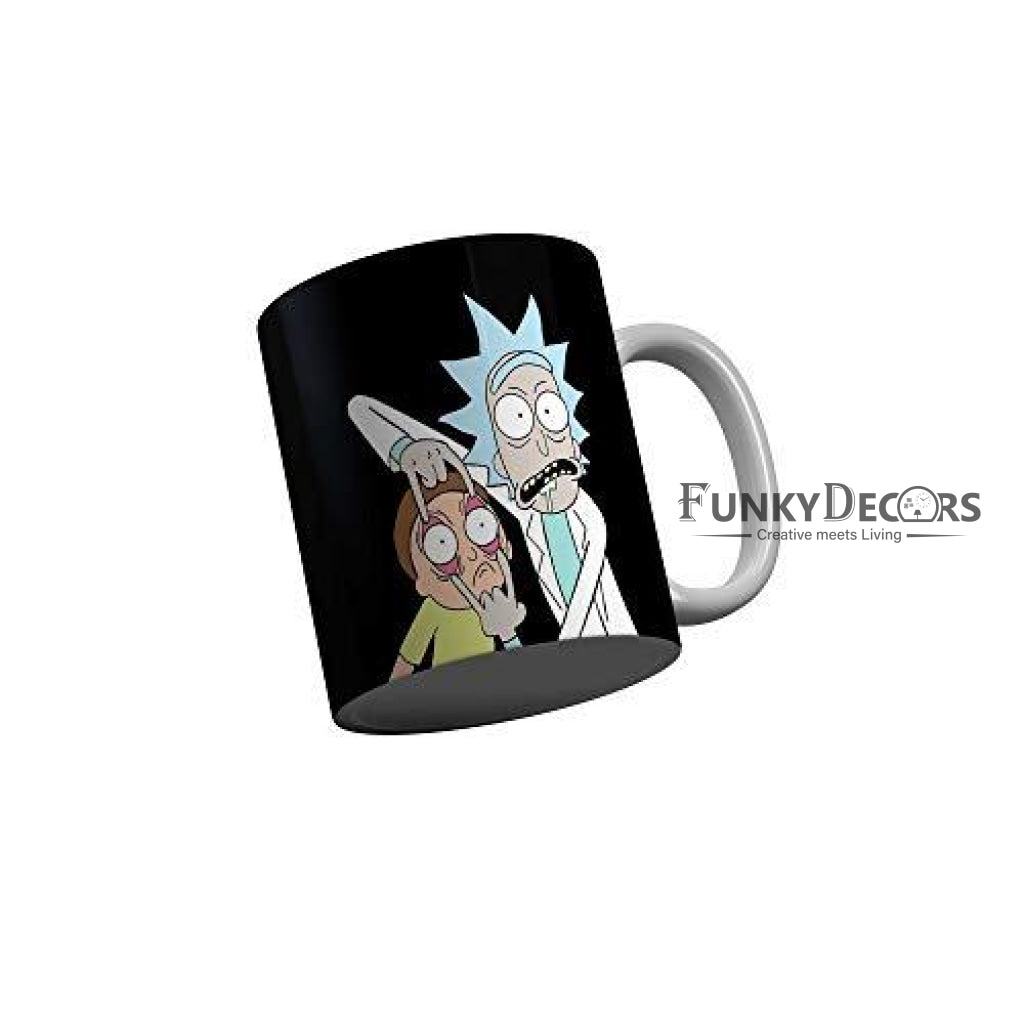 Funkydecors Rick And Morty Cartoon Ceramic Mug 350 Ml Multicolor Mugs