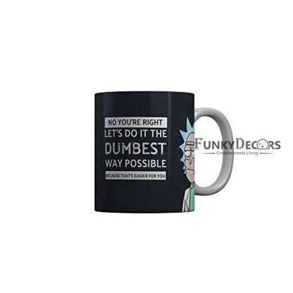 Funkydecors Rick And Morty Cartoon Ceramic Mug 350 Ml Multicolor Mugs