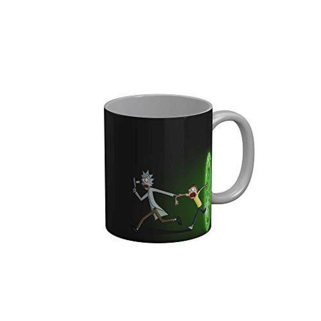 Funkydecors Rick And Morty Cartoon Ceramic Mug 350 Ml Multicolor Mugs