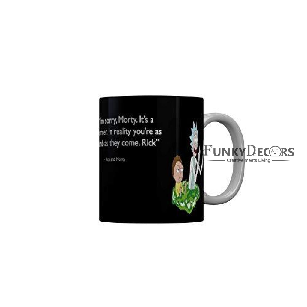 Funkydecors Rick And Morty Cartoon Ceramic Mug 350 Ml Multicolor Mugs