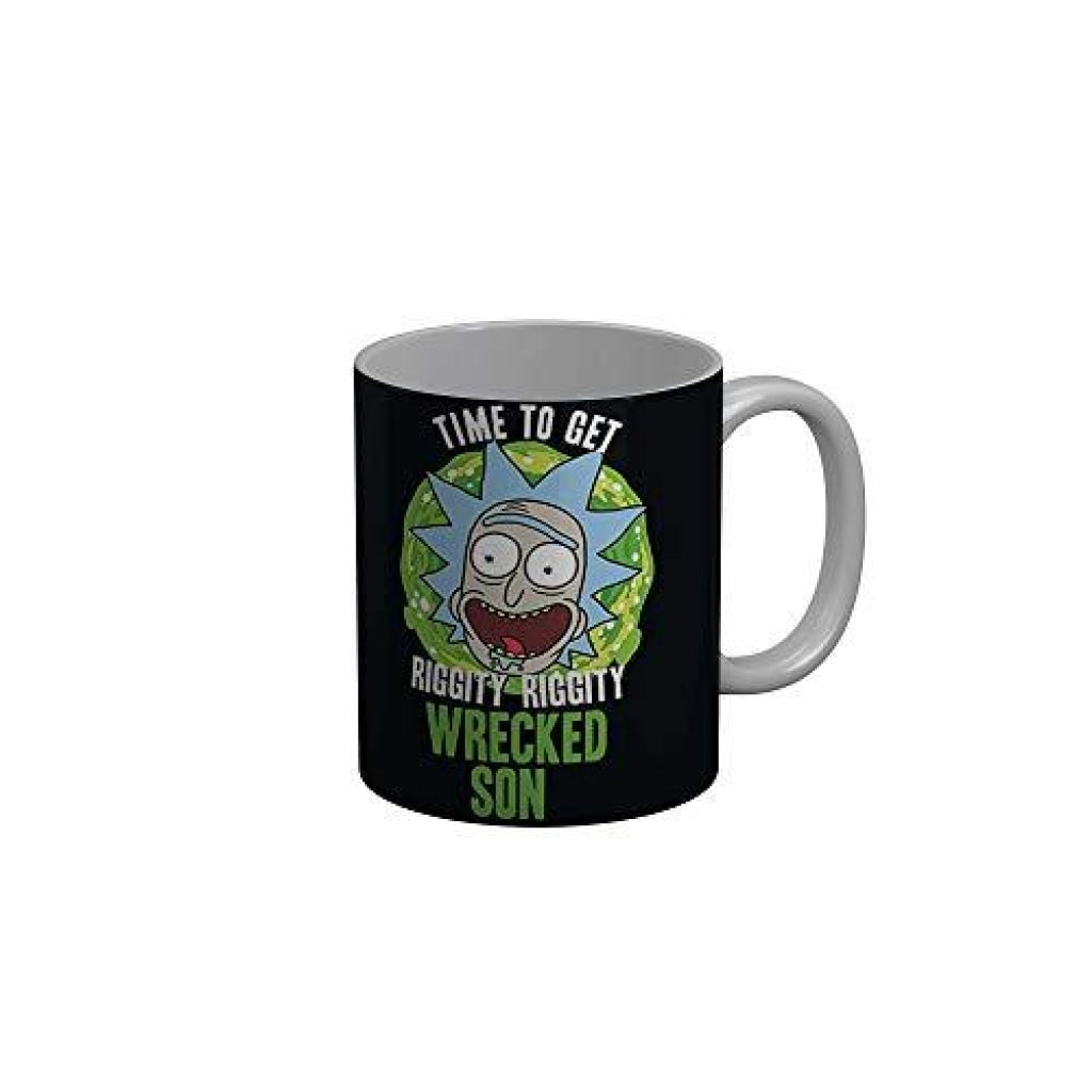 Funkydecors Rick And Morty Cartoon Ceramic Mug 350 Ml Multicolor Mugs