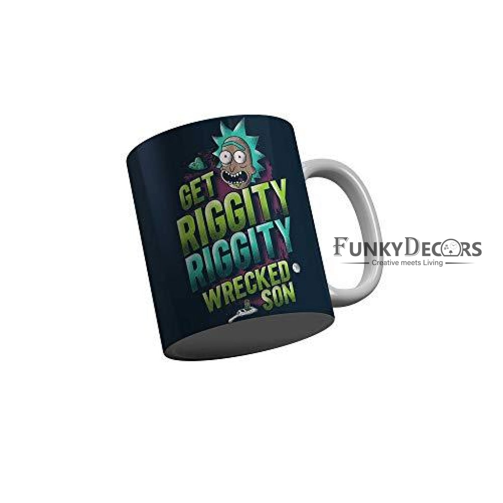 Funkydecors Rick And Morty Cartoon Ceramic Mug 350 Ml Multicolor Mugs