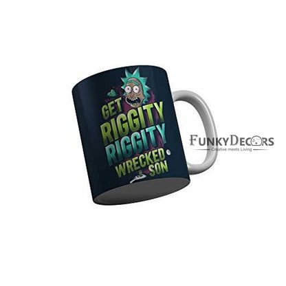 Funkydecors Rick And Morty Cartoon Ceramic Mug 350 Ml Multicolor Mugs