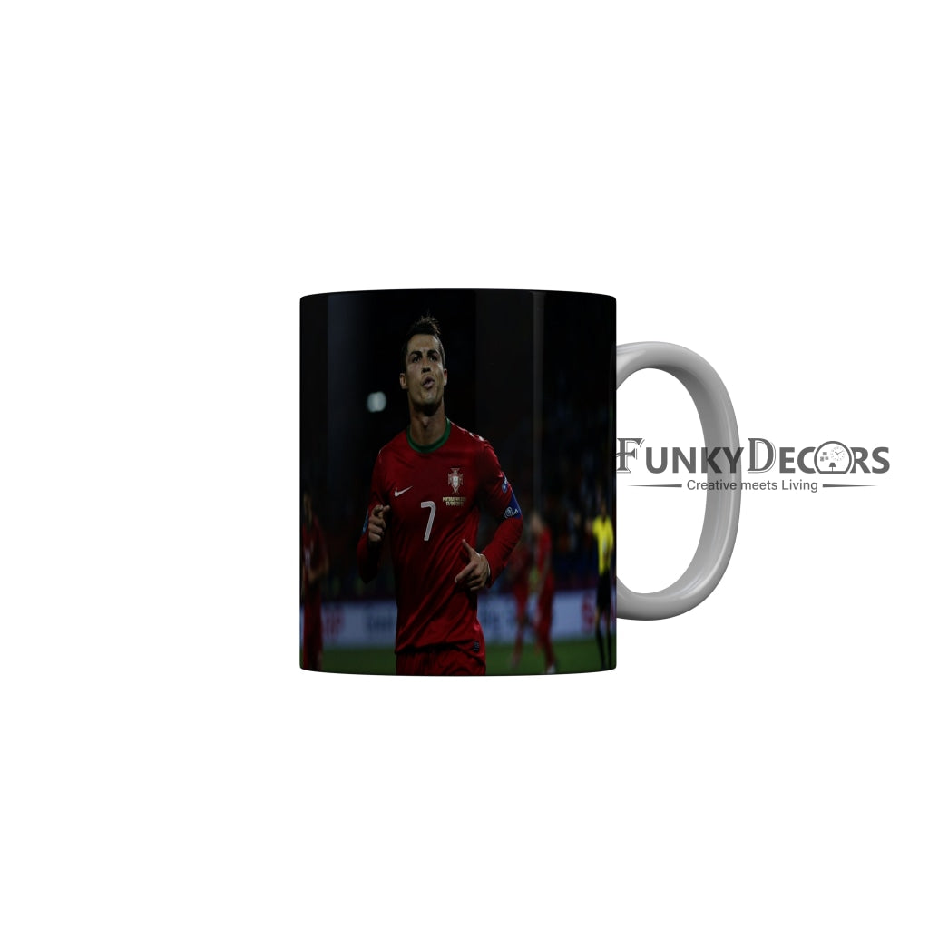 FunkyDecors Ronaldo Football Ceramic Coffee Mug