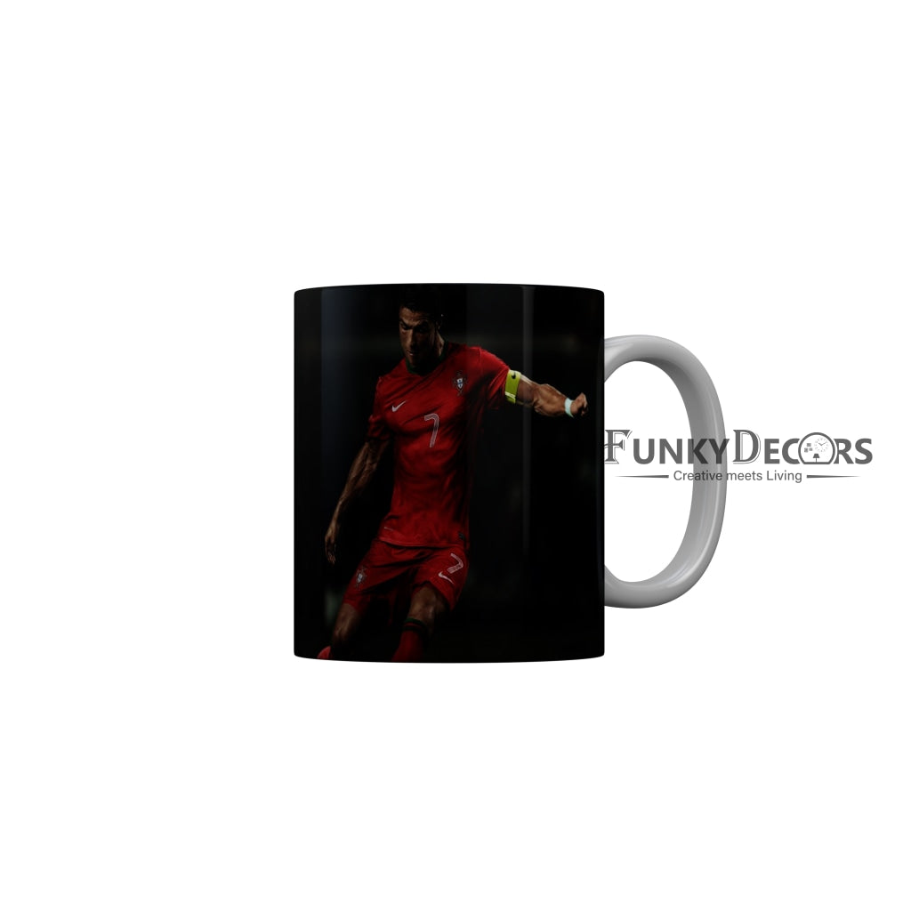 FunkyDecors Ronaldo Football Ceramic Coffee Mug
