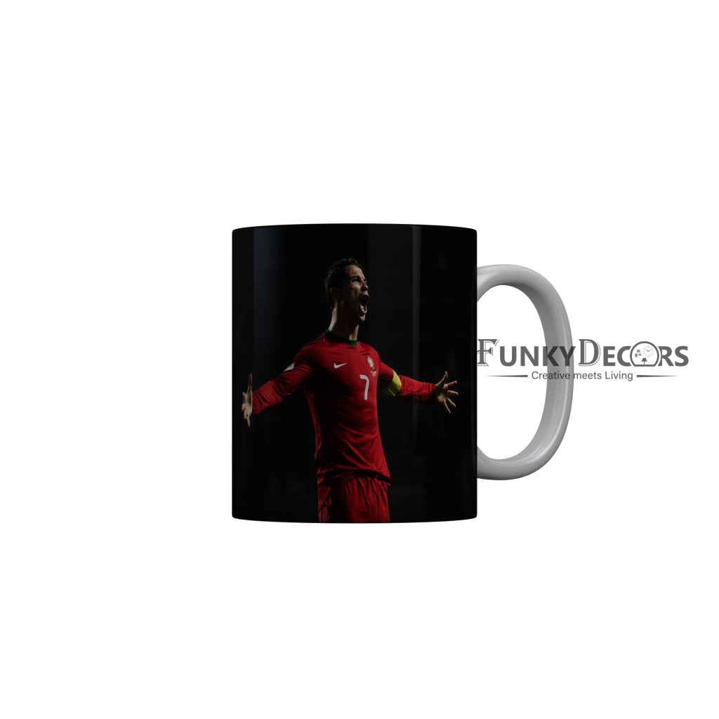 FunkyDecors Ronaldo Football Ceramic Coffee Mug