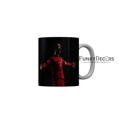 FunkyDecors Ronaldo Football Ceramic Coffee Mug