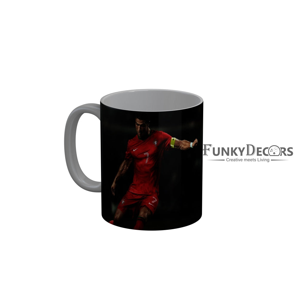 FunkyDecors Ronaldo Football Ceramic Coffee Mug