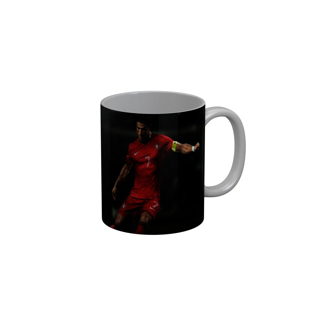 FunkyDecors Ronaldo Football Ceramic Coffee Mug
