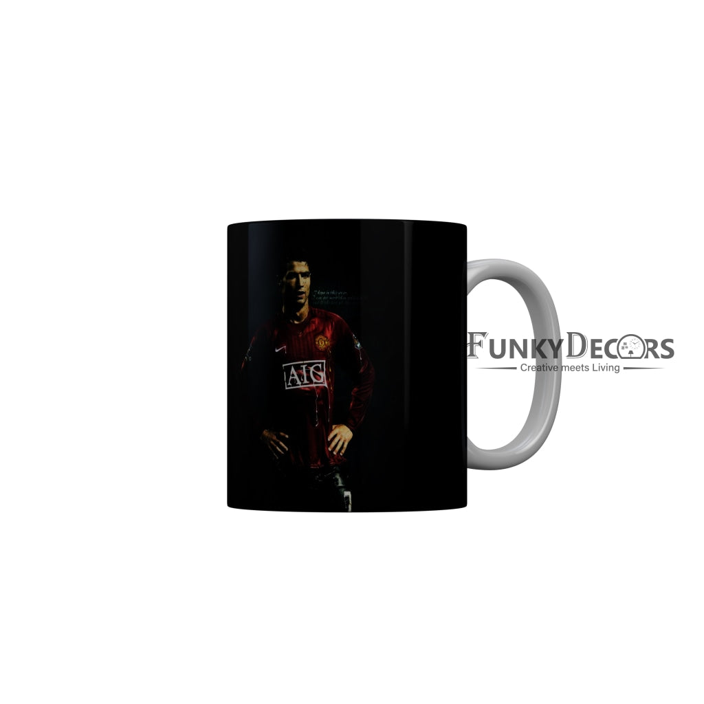 FunkyDecors Ronaldo Football Ceramic Coffee Mug