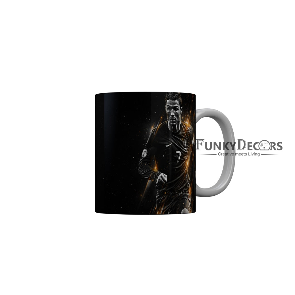 FunkyDecors Ronaldo Football Ceramic Coffee Mug