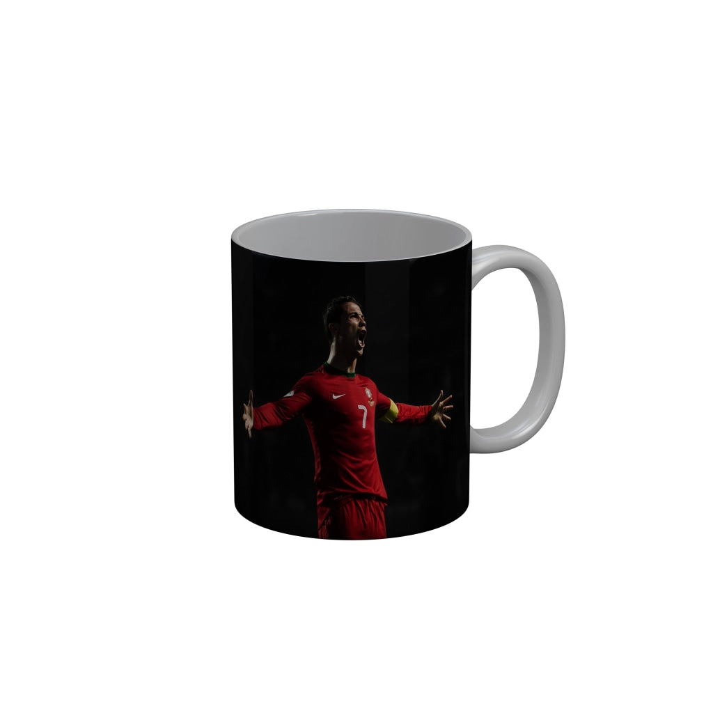 FunkyDecors Ronaldo Football Ceramic Coffee Mug