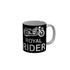 FunkyDecors Royal Rider Black Quotes Ceramic Coffee Mug, 350 ml