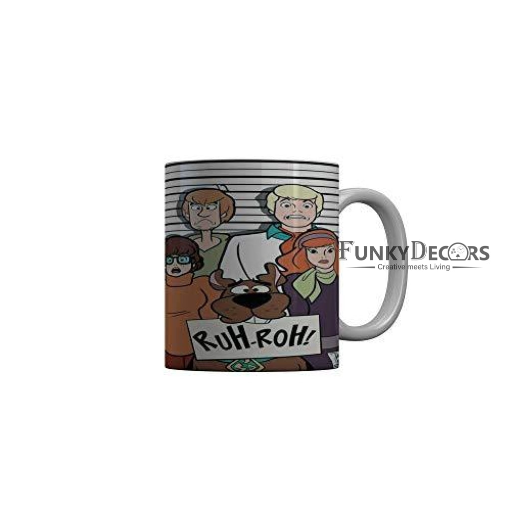 Funkydecors Scooby Doo Cartoon Ceramic Mug 350 Ml Multicolor Mugs