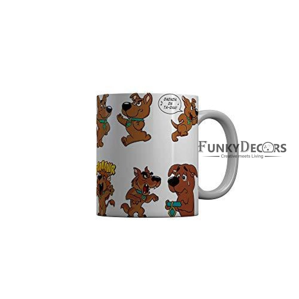 Funkydecors Scooby Doo Cartoon Ceramic Mug 350 Ml Multicolor Mugs