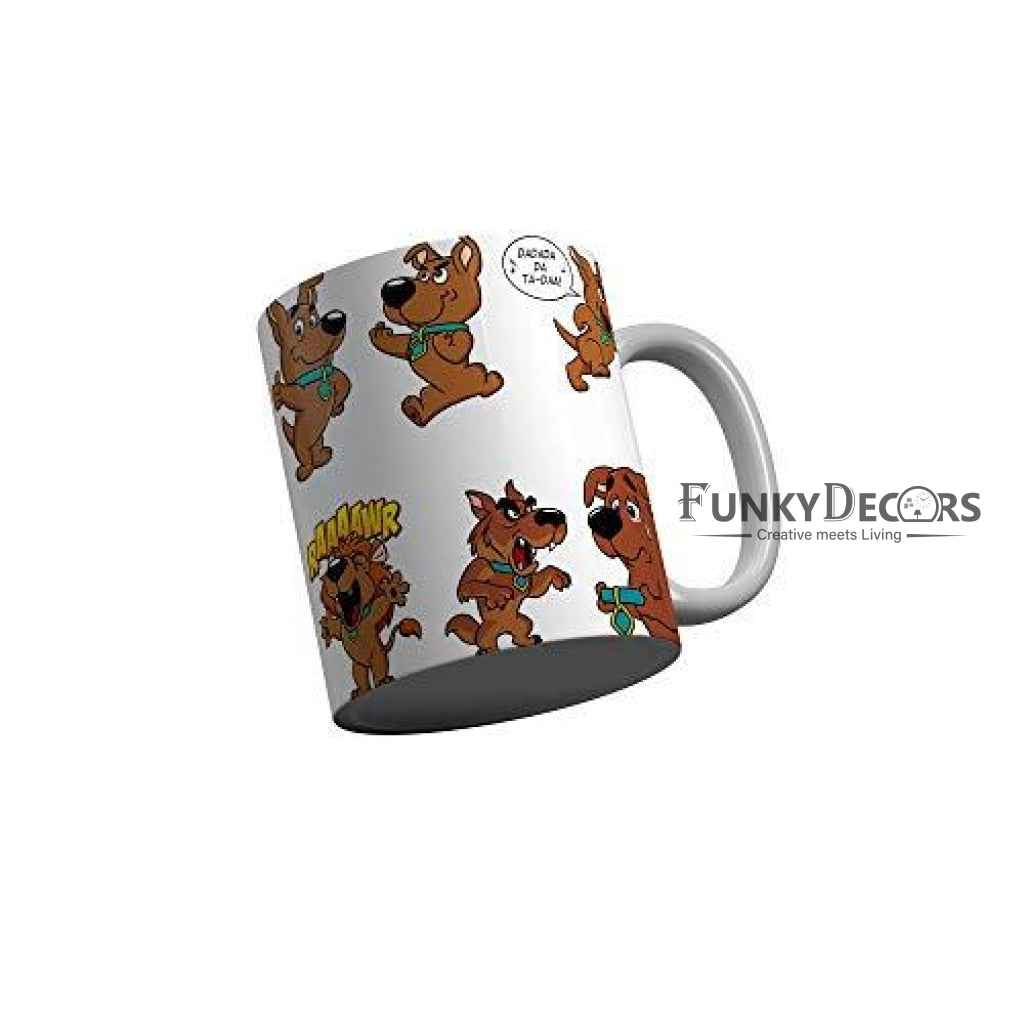 Funkydecors Scooby Doo Cartoon Ceramic Mug 350 Ml Multicolor Mugs