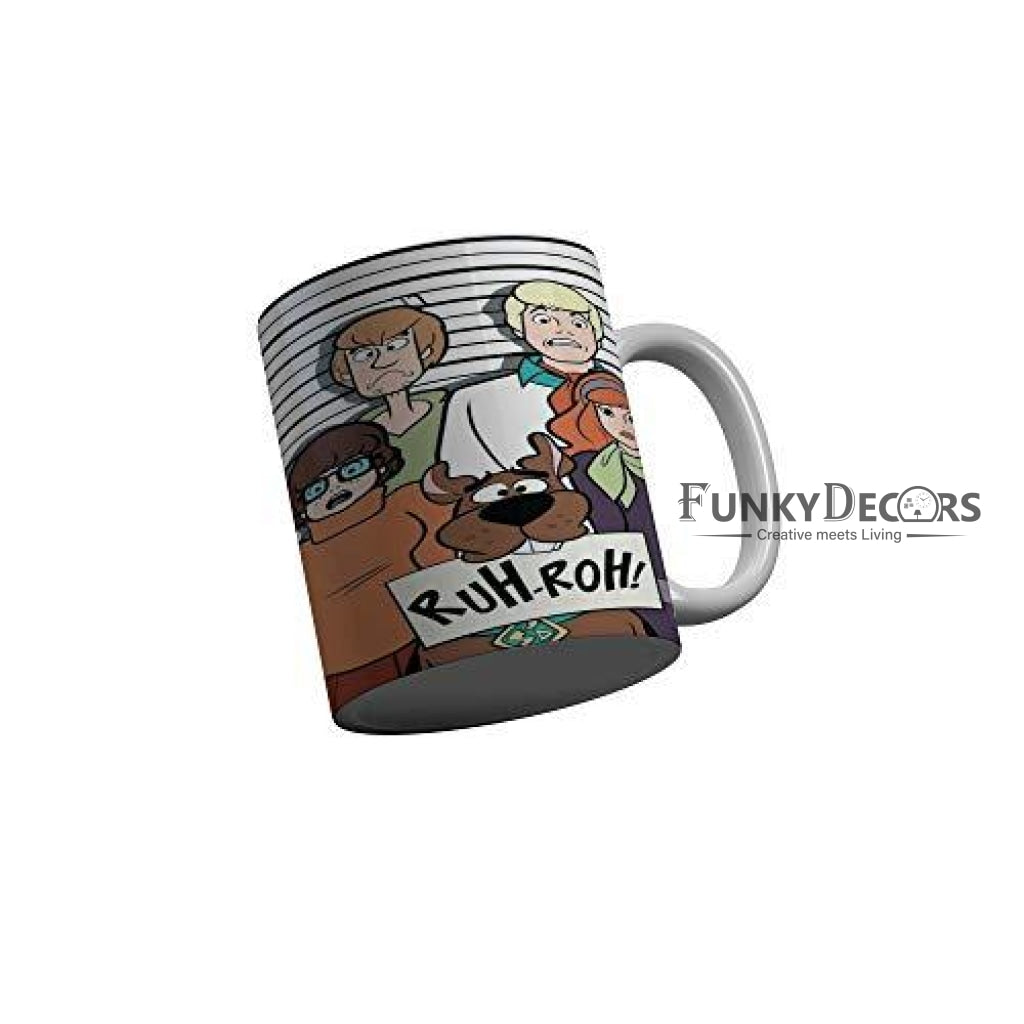 Funkydecors Scooby Doo Cartoon Ceramic Mug 350 Ml Multicolor Mugs