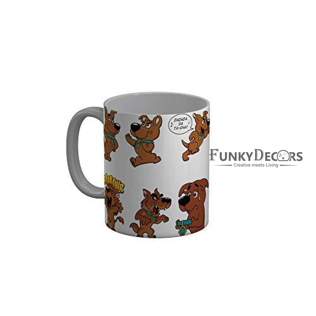 Funkydecors Scooby Doo Cartoon Ceramic Mug 350 Ml Multicolor Mugs