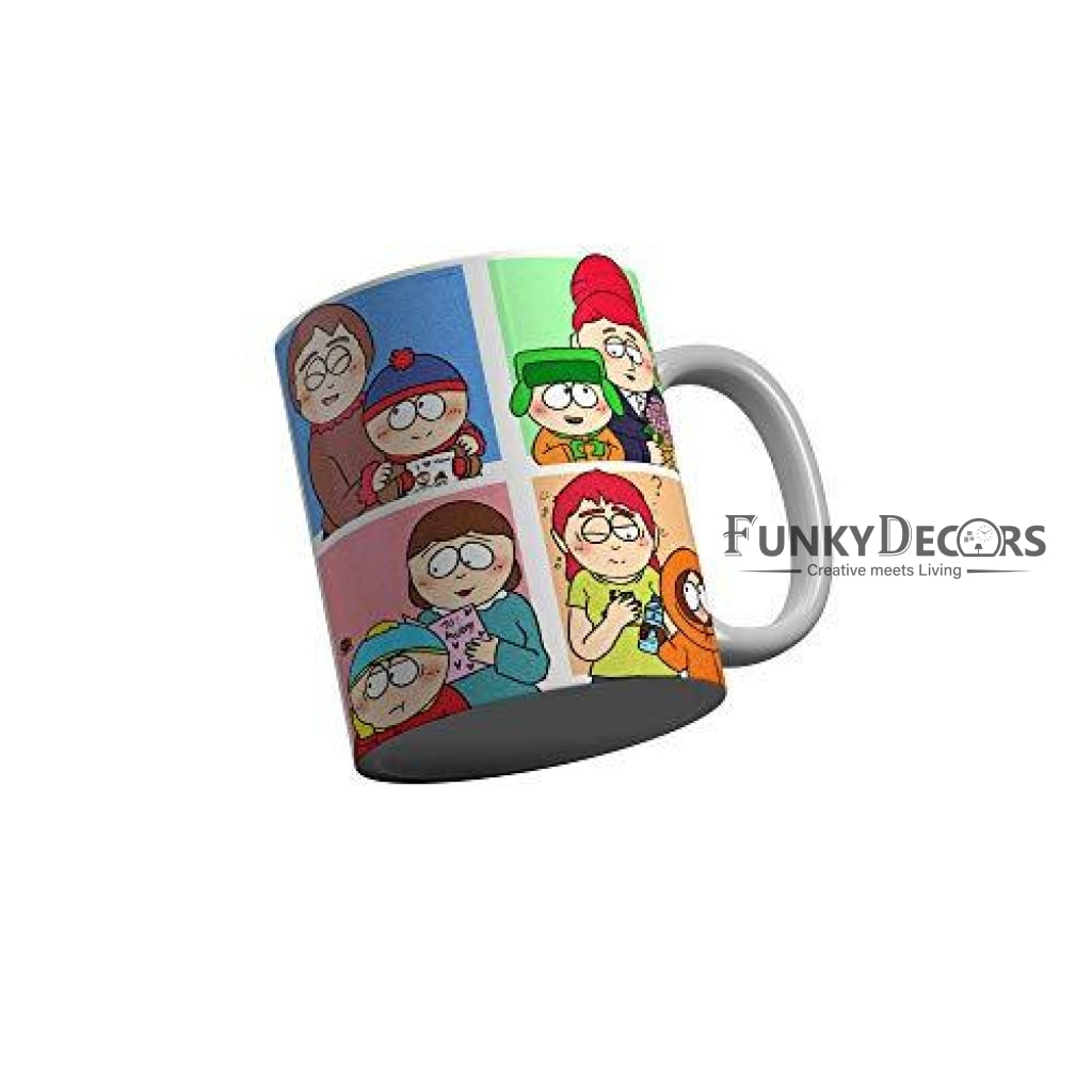 Funkydecors South Park Cartoon Ceramic Mug 350 Ml Multicolor Mugs