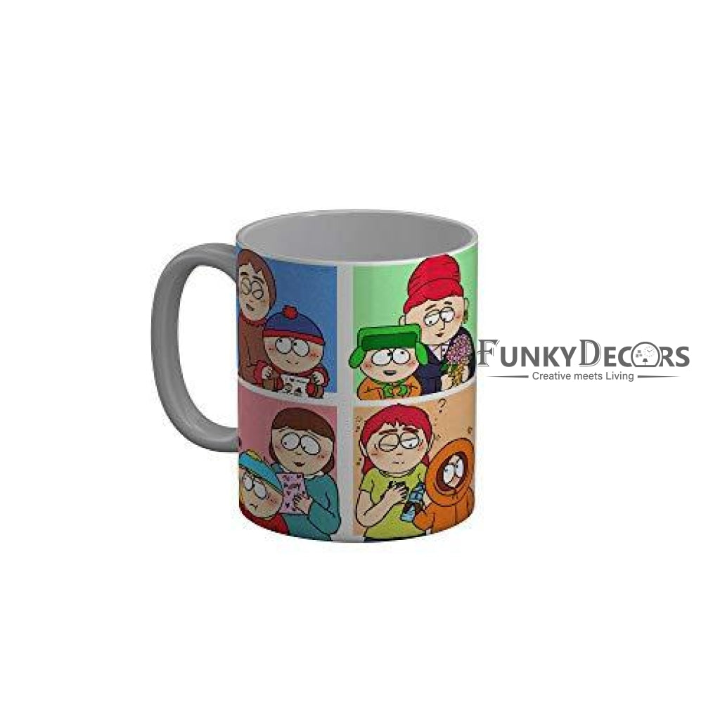 Funkydecors South Park Cartoon Ceramic Mug 350 Ml Multicolor Mugs