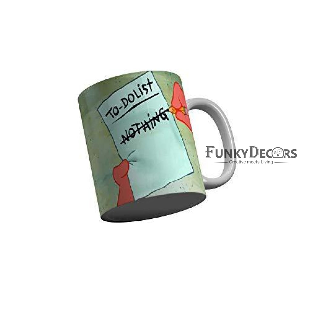 Funkydecors Sponge Bob Cartoon Ceramic Mug 350 Ml Multicolor Mugs