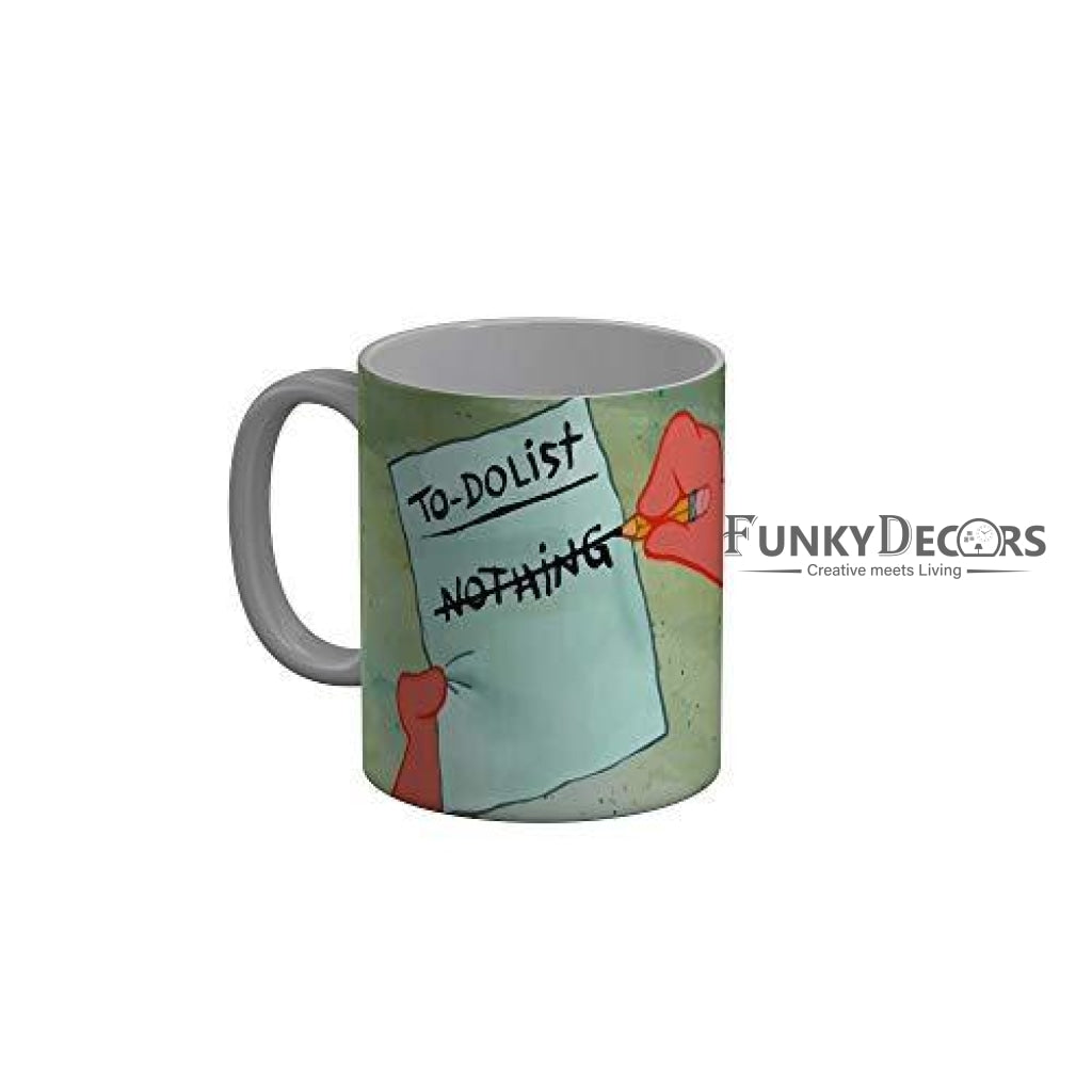 Funkydecors Sponge Bob Cartoon Ceramic Mug 350 Ml Multicolor Mugs
