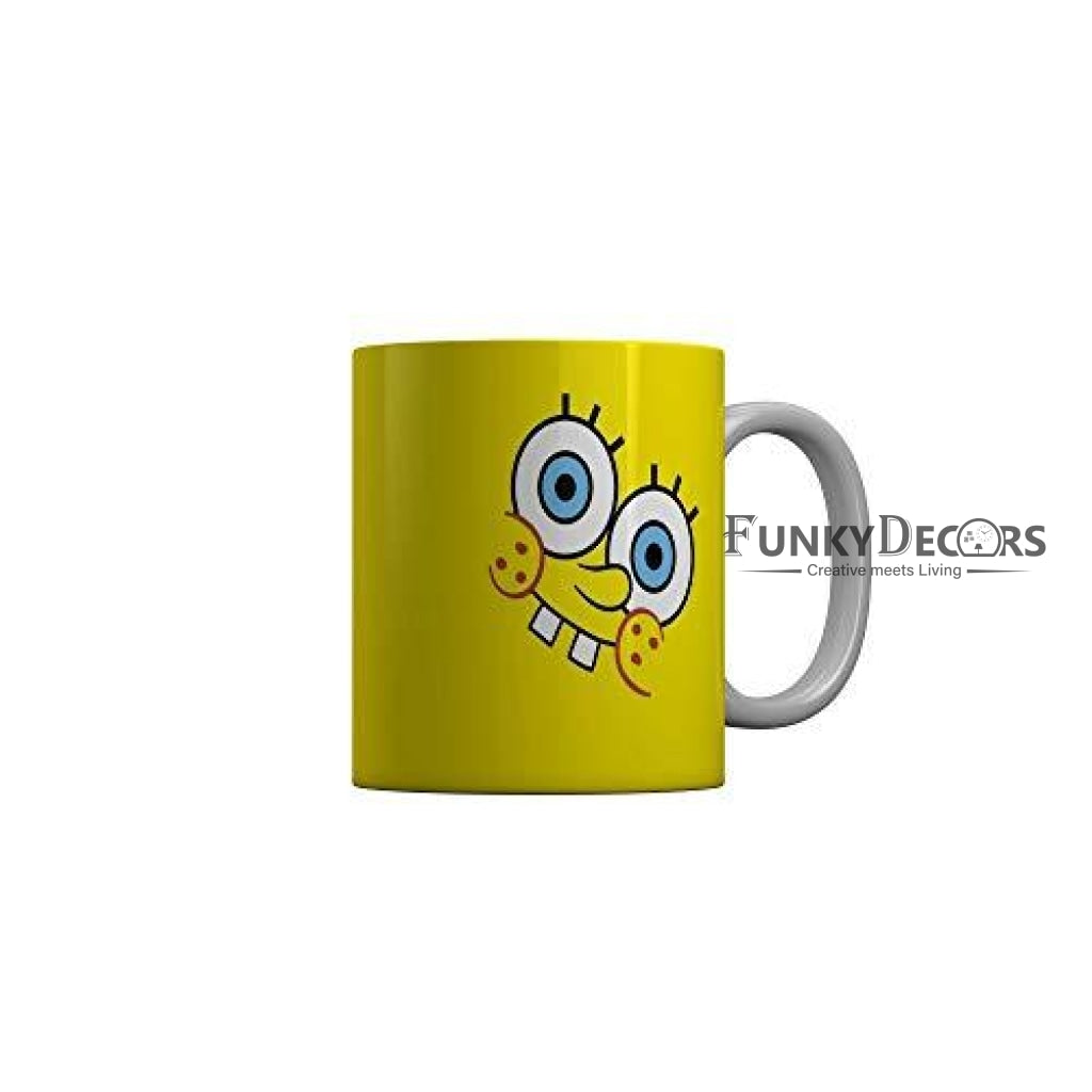 Funkydecors Sponge Bob Cartoon Ceramic Mug 350 Ml Multicolor Mugs