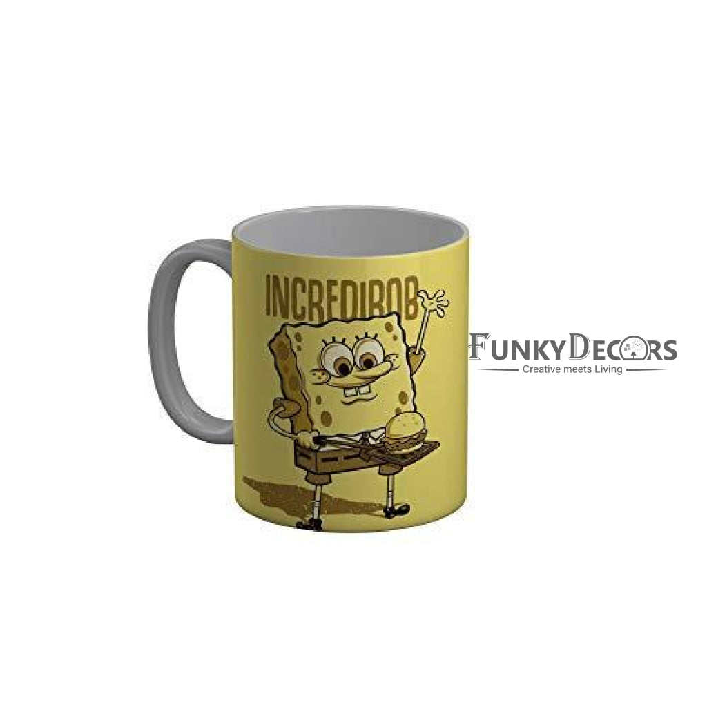 Funkydecors Sponge Bob Cartoon Ceramic Mug 350 Ml Multicolor Mugs