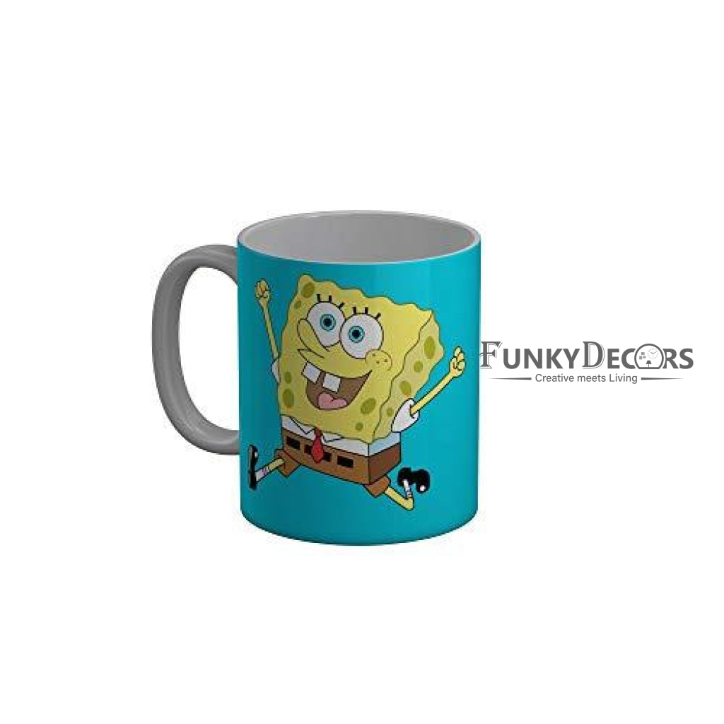 Funkydecors Sponge Bob Cartoon Ceramic Mug 350 Ml Multicolor Mugs