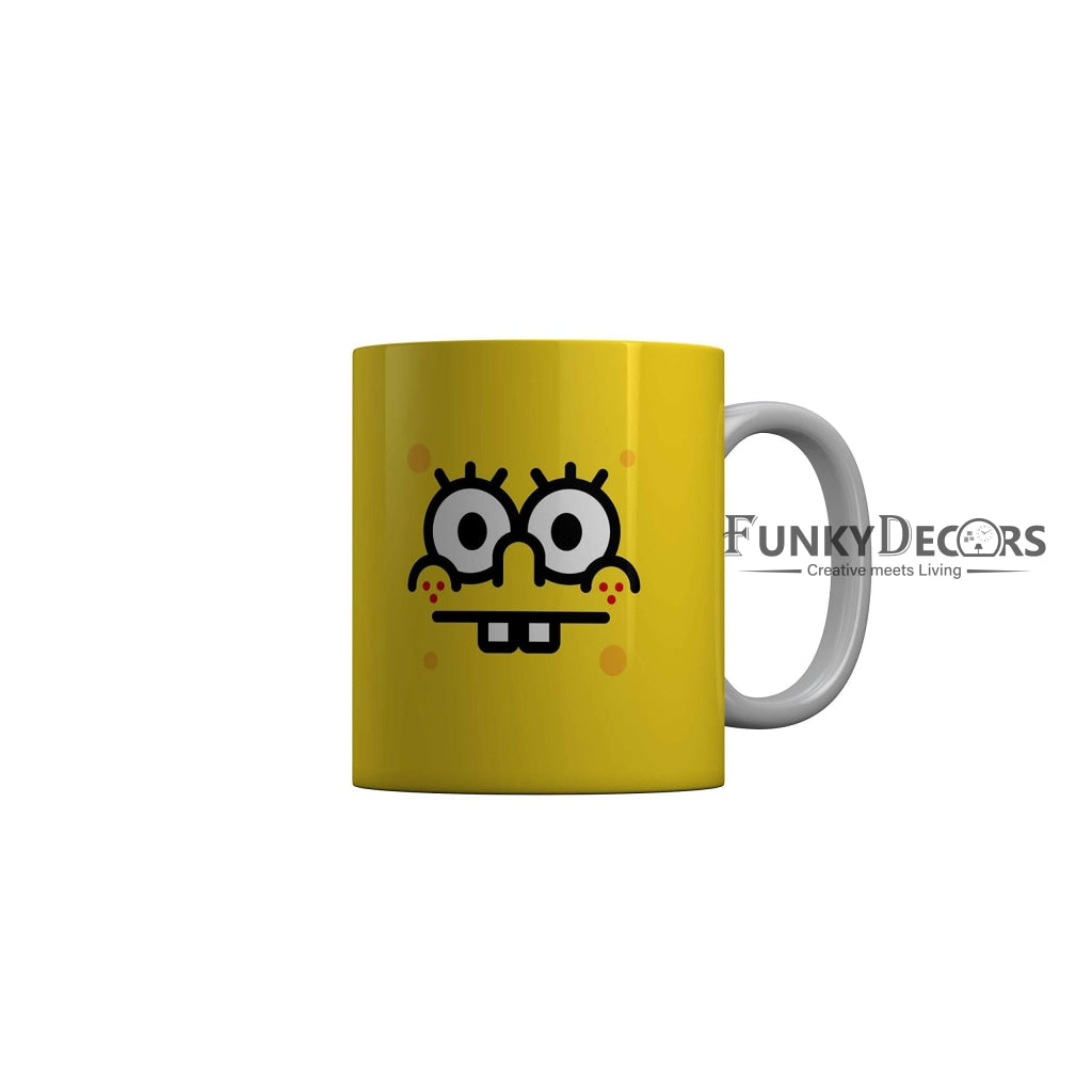 Funkydecors Sponge Bob Cartoon Ceramic Mug 350 Ml Multicolor Mugs