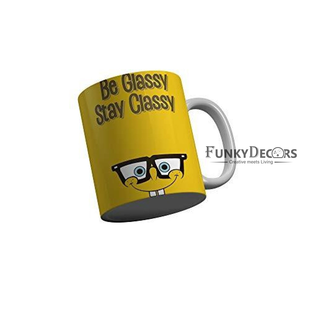 Funkydecors Sponge Bob Cartoon Ceramic Mug 350 Ml Multicolor Mugs