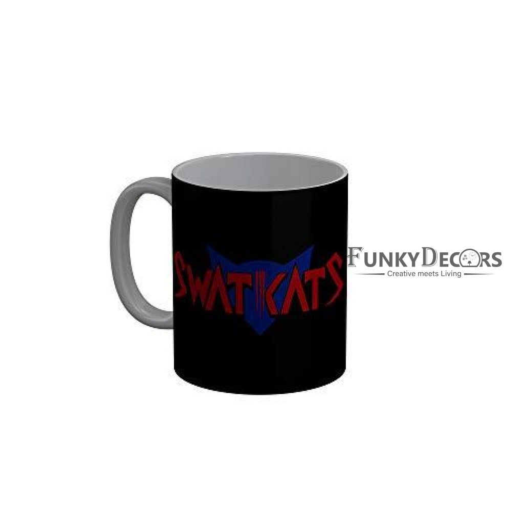 Funkydecors Swatkats Black Quotes Ceramic Coffee Mug 350 Ml Mugs