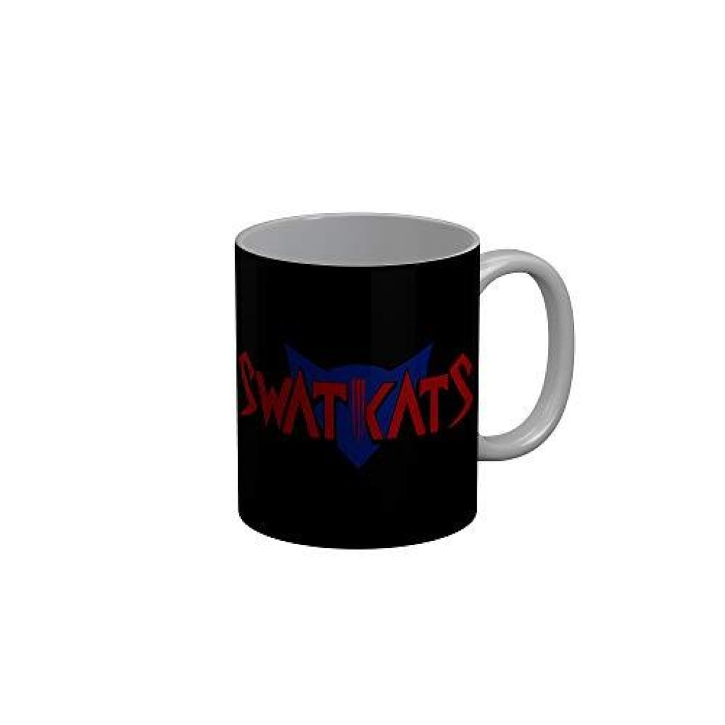 Funkydecors Swatkats Black Quotes Ceramic Coffee Mug 350 Ml Mugs