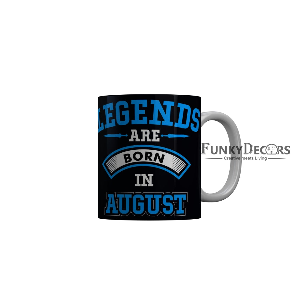 FunkyDecors Taken By A Smokin Hot April Girl Black Birthday Quotes Ceramic Coffee Mug, 350 ml
