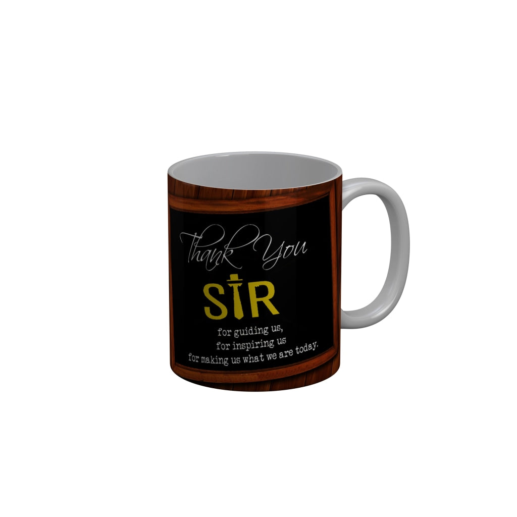 Funkydecors Teachers Day Thank You Sir World Greatest Teacher Gift For Mentor Ceramic Coffee Mug