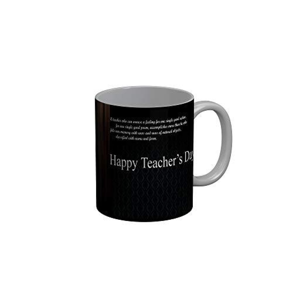 Funkydecors Teachers Day Thank You Teacher World Greatest Ceramic Mug 350 Ml Multicolor Mugs