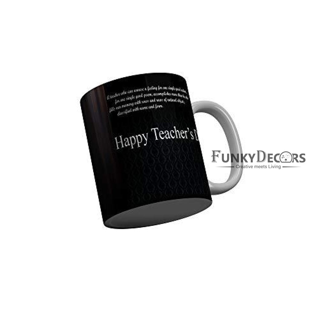 Funkydecors Teachers Day Thank You Teacher World Greatest Ceramic Mug 350 Ml Multicolor Mugs