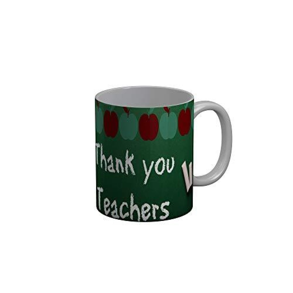 Funkydecors Teachers Day Thank You Teacher World Greatest Ceramic Mug 350 Ml Multicolor Mugs