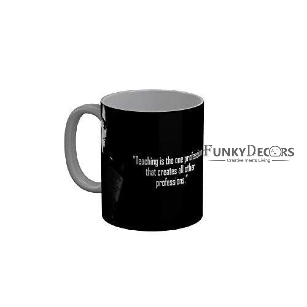 Funkydecors Teachers Day Thank You Teacher World Greatest Ceramic Mug 350 Ml Multicolor Mugs
