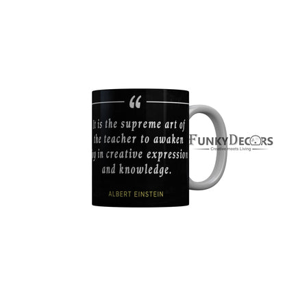 FunkyDecors Teachers Day Thank You Teacher World Greatest Teacher Gift for Teacher for Mentor Ceramic Coffee Mug