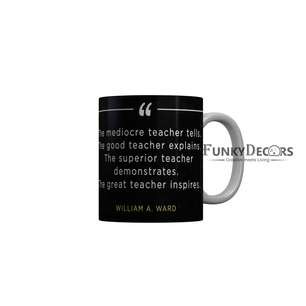 FunkyDecors Teachers Day Thank You Teacher World Greatest Teacher Gift for Teacher for Mentor Ceramic Coffee Mug