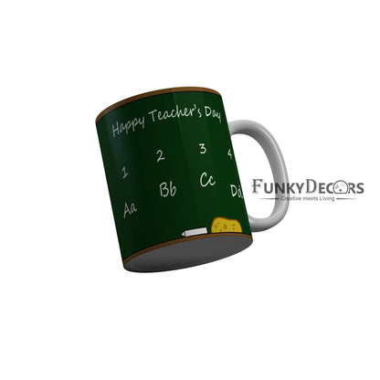 FunkyDecors Teachers Day Thank You Teacher World Greatest Teacher Gift for Teacher for Mentor Ceramic Coffee Mug