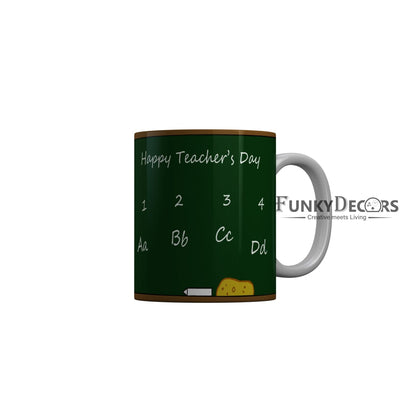 FunkyDecors Teachers Day Thank You Teacher World Greatest Teacher Gift for Teacher for Mentor Ceramic Coffee Mug