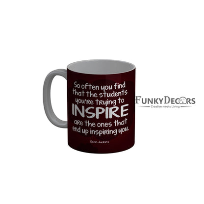 FunkyDecors Teachers Day Thank You Teacher World Greatest Teacher Gift for Teacher for Mentor Ceramic Coffee Mug