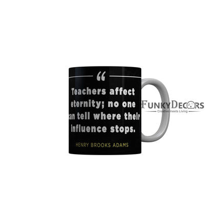 FunkyDecors Teachers Day Thank You Teacher World Greatest Teacher Gift for Teacher for Mentor Ceramic Coffee Mug