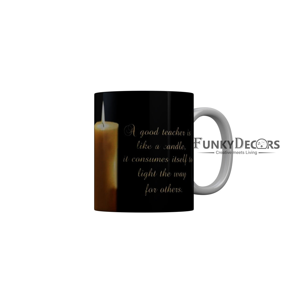 FunkyDecors Teachers Day Thank You Teacher World Greatest Teacher Gift for Teacher for Mentor Ceramic Coffee Mug